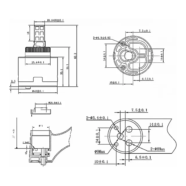 Картридж для смесителя AV Engineering AVSSS-089 тип B D40