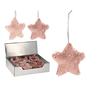 Украшение елочное Koopman CAA124080 Cozy Star розовый