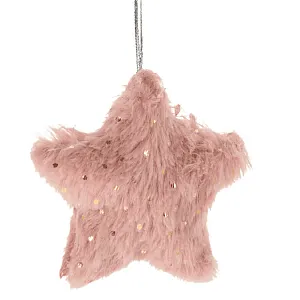 Украшение елочное Koopman CAA124080 Cozy Star розовый
