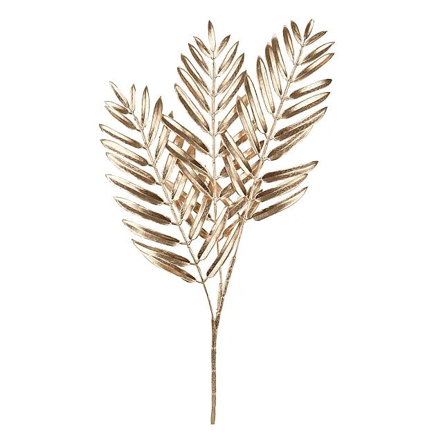 Украшение Koopman AAE324040 Ветка с листьями золотая 75 см