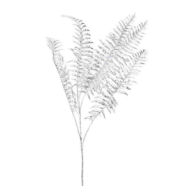 Украшение Koopman AAE324050 Ветка с листьями серебро 75 см