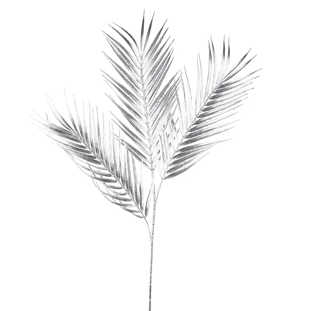 Украшение Koopman AAE324050 Ветка с листьями серебро 75 см