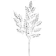 Украшение Koopman AAE324050 Ветка с листьями серебро 75 см