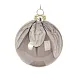 Шар елочный Feathers ABT620420 стеклянный серый 8 см