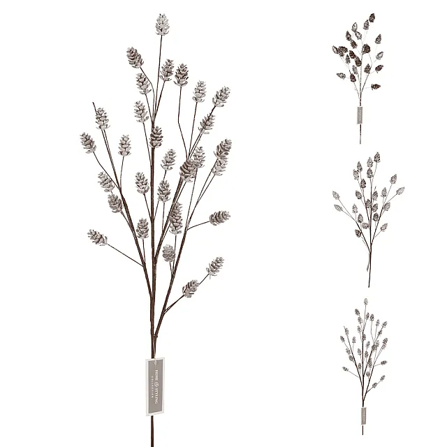 Украшение DH8055850 Ветка с сосновыми шишками 60 см